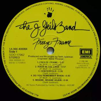 The J. Geils Band: Freeze-Frame