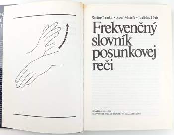 Jozef Mistrík: Frekvenčný slovník posunkovej reči