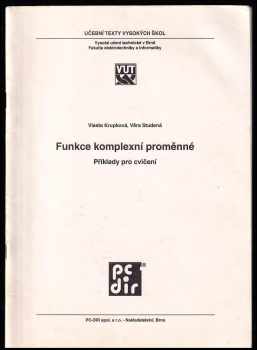 Vlasta Krupková: Funkce komplexní proměnné