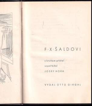 Josef Hora: F.X. Šaldovi k 22. prosinci 1932