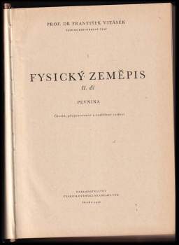 František Vitásek: Fysický zeměpis