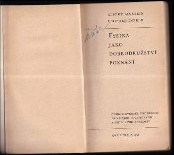 Albert Einstein: Fysika jako dobrodružství poznání