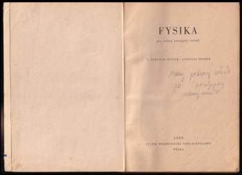 Fysika pro sedmý postupný ročník všeobecně vzdělávacích škol