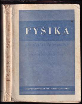 Fysika pro třetí třídu gymnasií