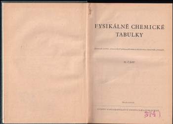 Fysikálně chemické tabulky
