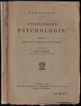 František Mareš: Fysiologie
