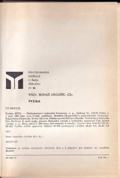 Bohuš Urgošík: Fyzika