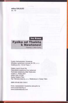 Ivo Kraus: Fyzika od Thaléta k Newtonovi