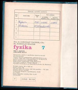 Jaroslav Vachek: Fyzika pro 7.ročník