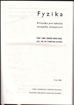František Krupka: Fyzika
