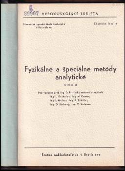 Fyzikálne a špeciálne metódy analytické (cvičenie)