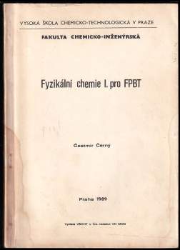 Fyzikální chemie I pro FTBT