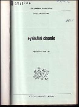 Jaroslav Šimek: Fyzikální chemie