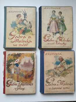 Amálie Kutinová: KOMPLET Amálie Kutinová 4X Gabra a Málinka v čarovné zemi + Gabra a Málinka se učí latinsky + Gabra a Málinka ve městě + Gabra a Málinka v Praze