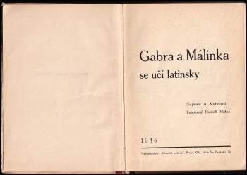 Amálie Kutinová: Gabra a Málinka se učí latinsky