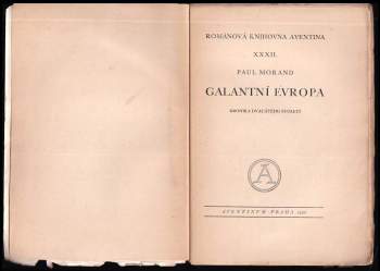 Paul Morand: Galantní Evropa