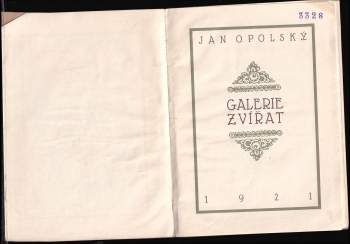 Jan Opolský: Galerie zvířat