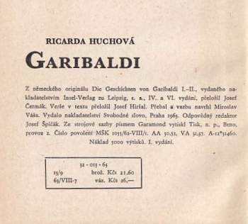 Ricarda Huch: Garibaldi