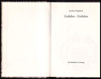 Joachim Ringelnatz: Gedichte - Gedichte