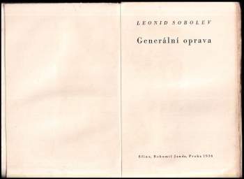 Leonid Sergejevič Sobolev: Generální oprava