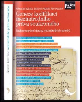 Geneze kodifikací mezinárodního práva soukromého