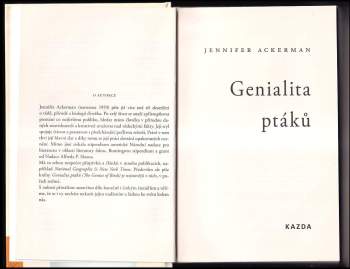 Jennifer Ackerman: Genialita ptáků