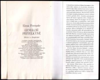 Elena Ferrante: Geniální přítelkyně