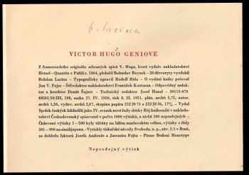 Victor Hugo: Geniové