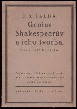 Genius Shakespearův a jeho tvorba