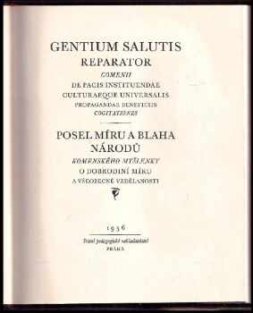 Jan Amos Komenský: Gentium salutis reparator