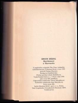 Erich Segal: Gentlemani z Harvardu