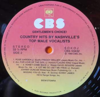 Various: Gentlemen's Choice! Country Hits By Nashville's Top Male Vocalists