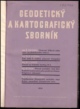 B. ...et al. Delong: Geodetický a kartografický sborník