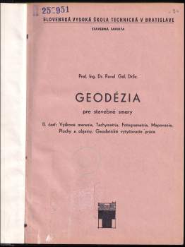Pavol Gál: Geodézia pre stavebné smery