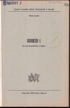 František Šteiner: Geodézie I