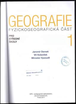 Jaromír Demek: Geografie 1