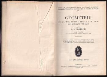 Jan Vojtěch: Geometrie pro 4. třídu středních škol