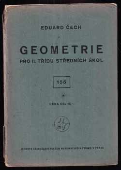 Eduard Čech: Geometrie pro II. třídu středních škol