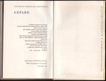 Giuseppe Tomasi di Lampedusa: Gepard