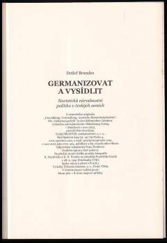 Detlef Brandes: Germanizovat a vysídlit