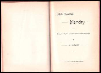 Giacomo Casanova: Memoiry