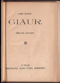George Gordon Byron: Giaur