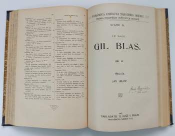 Giacomo Casanova: Gil Blas I-IV + Paměti a dobrodružství Jakuba Casanovy ze Seingalt I díl, SVÁZÁNO V JEDNOM SVAZKU