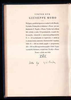 Viktor Dyk: Giuseppe Moro