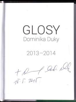 Dominik Duka: Glosy Dominika Duky 2013-2014