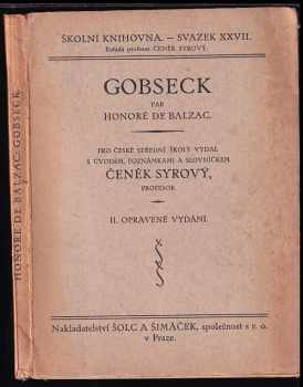 Honoré de Balzac: Gobseck