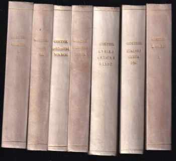 Johann Wolfgang von Goethe: Goethe 7 svazků - Vilém Meister, Faust, Spříznění volbou, Utrpení mladého Werthera + Západovýchodní díván, Lyrika a Balady, Italská cesta, Fragmenty a improvisace z mládí + Dramata prosou z mládí