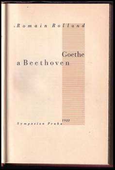 Romain Rolland: Goethe a Beethoven