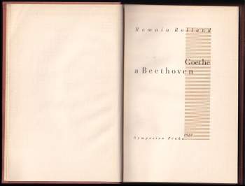Romain Rolland: Goethe a Beethoven