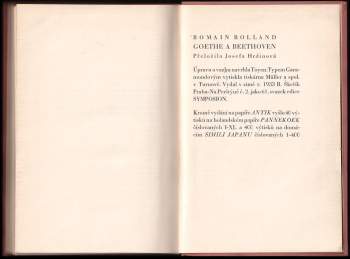 Romain Rolland: Goethe a Beethoven